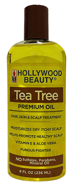 Hollywood Beauty Tea Tree Oil Skin &amp; Scalp Treatment 8 Oz HOLLYWOOD BEAUTY