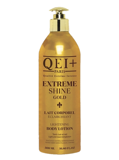 QEI+ Extreme Shine Gold Lightening Body Lotion 16.80 Oz Qei +