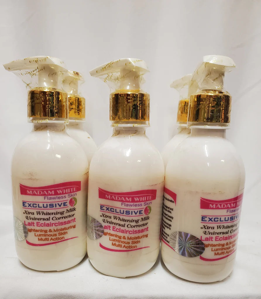 MADAM WHITE FLAWLESS SKIN EXCLUSIVE XTRA WHITENING MILK UNIVERSAL CORRECTOR MULTI ACTION MADAM WHITE