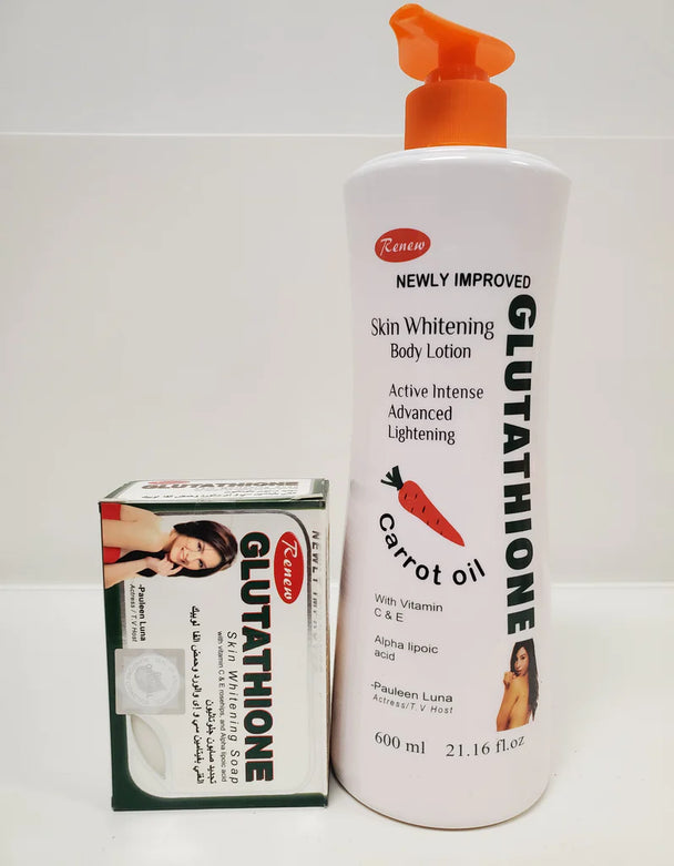 Glutathione Skin Whitening Body Lody + Soap Glutathione Drip