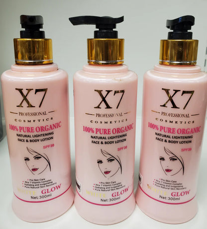X7 PURE ORGANIC NATURAL LIGHTENING FACE &amp; BODY LOTION RoyalGlow Organics