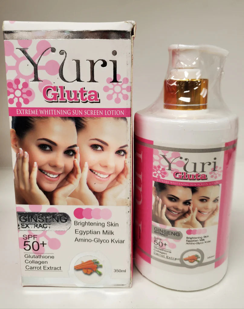 YURI GLUTA GOLD EXTREME WHITENING SUN SCREEN LOTION SPF 50+ YURI GLUTA GOLD EXTREME WHITENING SUN SCREEN LOTION SPF 50+