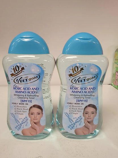 Veetgold whitening &amp; refreshing cleaning toner spf15 VEETGOLD