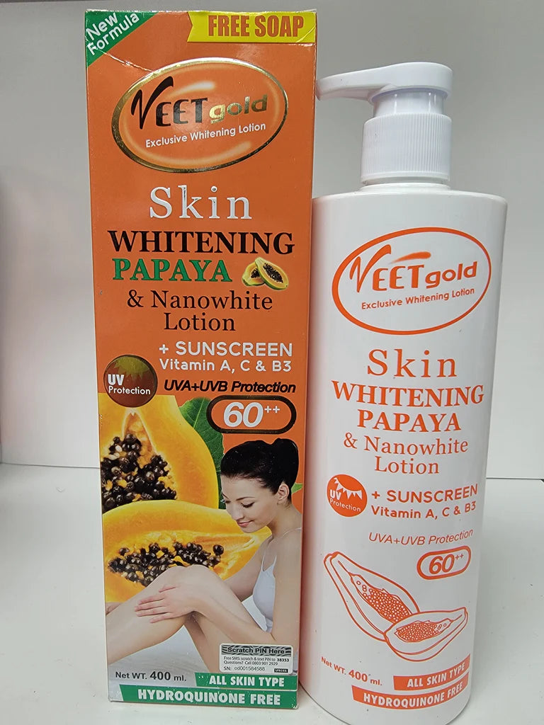VEETGOLD SKIN WHITENING PAPAYA &amp; NANOWHITE LOTION VEETGOLD