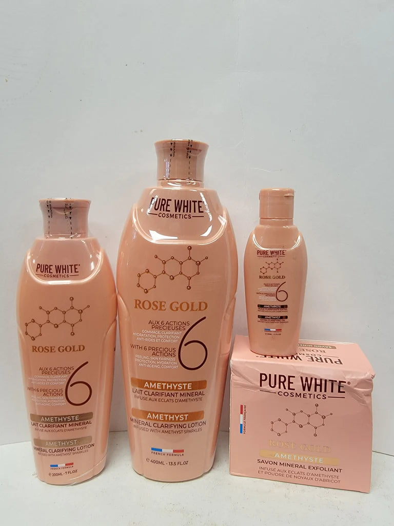 Pure white rose gold lightening body lotion set Pure white