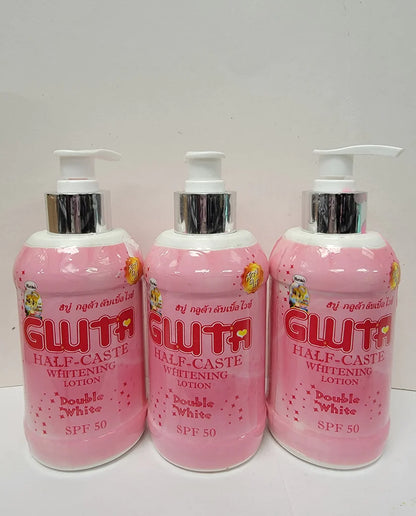 GLUTA HALF CAST WHITENING LOTION DOUBLE WHITE NANO HALF CAST