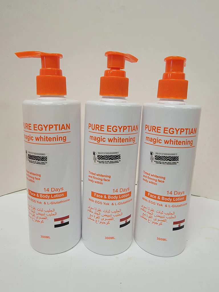 PURE EGYPTIAN MAGIC WHITENING FACE &amp; BODY LOTION 14DAYS PURE EGYPTIAN MAGIC