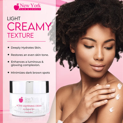 New York Fair &amp; Lovely Active Lightening Jar Cream 3.4oz / 100ml New York fair and lovely