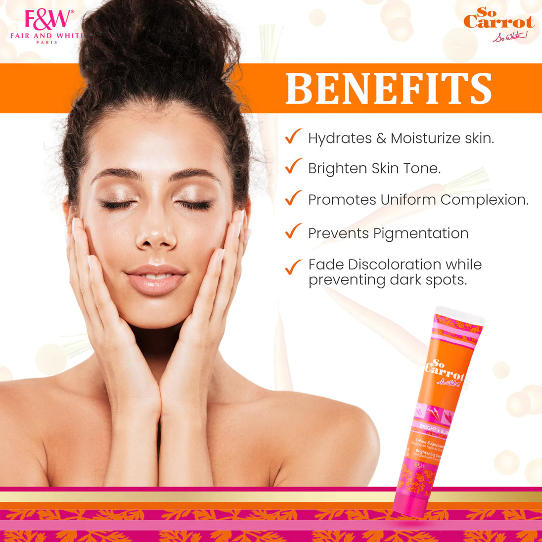 Fair & White So Carrot Brightening Cream 50ml / 1.7 fl. oz Fair and White So Carrot