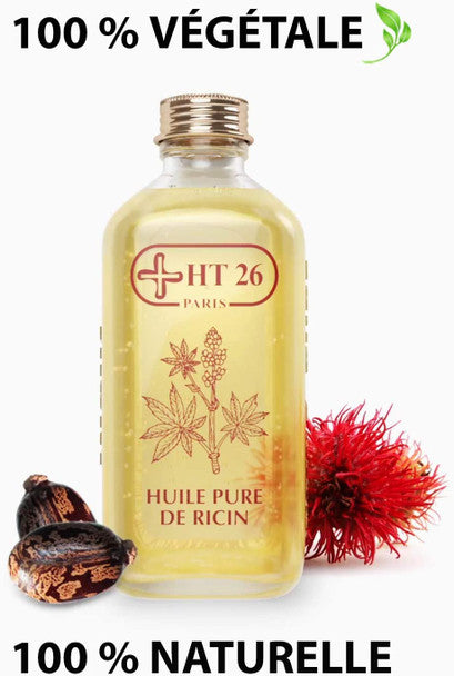 HT26 Huile de ricin 100% Naturelles,100% Vegetables - 125 ml HT26