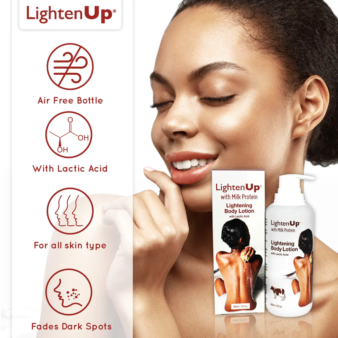 LightenUp Milk Protein Lightening Lotion 400ml