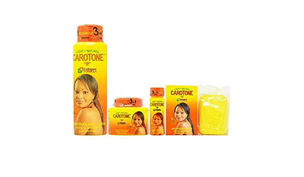 Carotone Brightening Set (Lotion 18.6oz + Cream 11.1oz + Oil 2.2oz + Soap 6.7oz) carotone