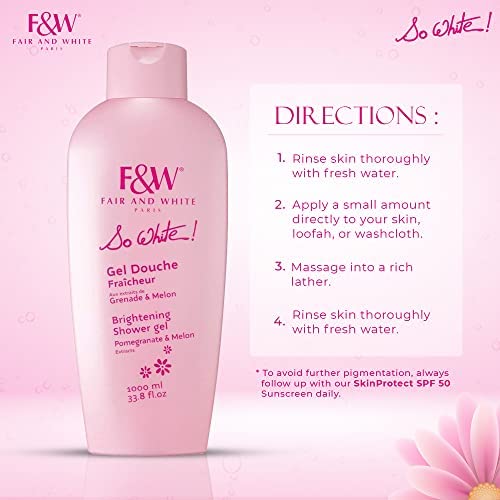 So White Brightening Shower Gel 33.8 oz / 1000 ml Fair & White So White