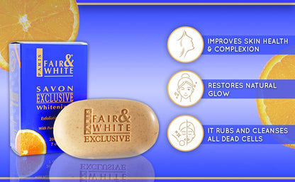 Fair &amp; White Exclusive Whitenizer Soap Vit-C Exfoliating 7 oz / 200 g Fair &amp; White Exclusive