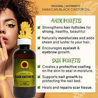 Tropic Isle Living Black Castor Oil 4oz/118ml TROPIC ISLE LIVING