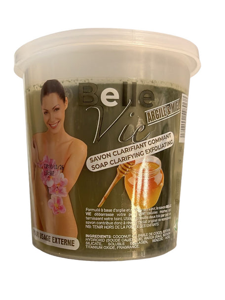 Belle Vie Argile &amp; miel Soap Clarifying Exfoliating 670g BELLE VIE
