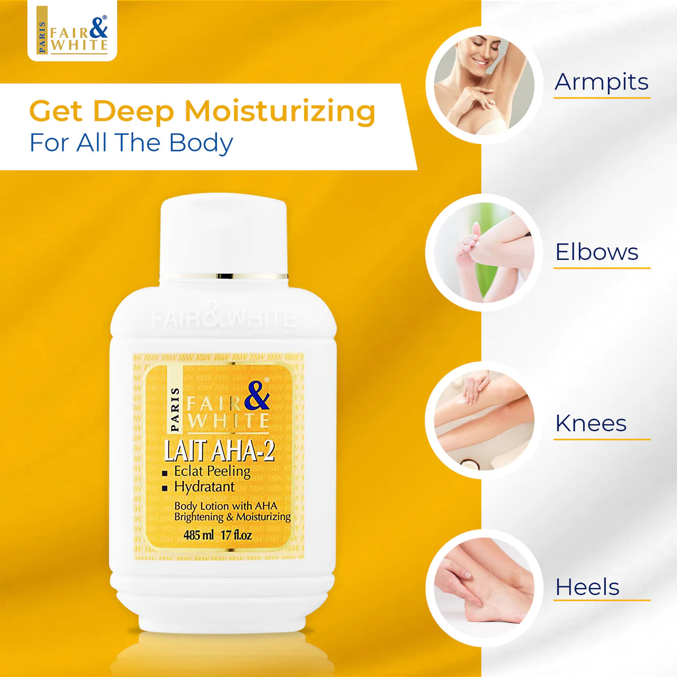 Fair &amp; White Lait AHA-2 Body Lotion 17 oz / 485 ml FAIR &amp; WHITE ORIGINAL