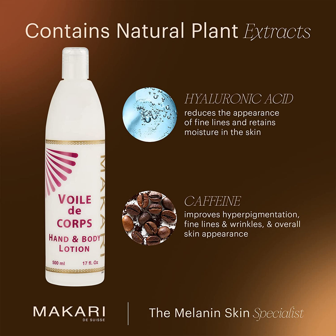Makari Voile De Corps Hand & Body Lotions 17.8 oz / 500 ml Makari