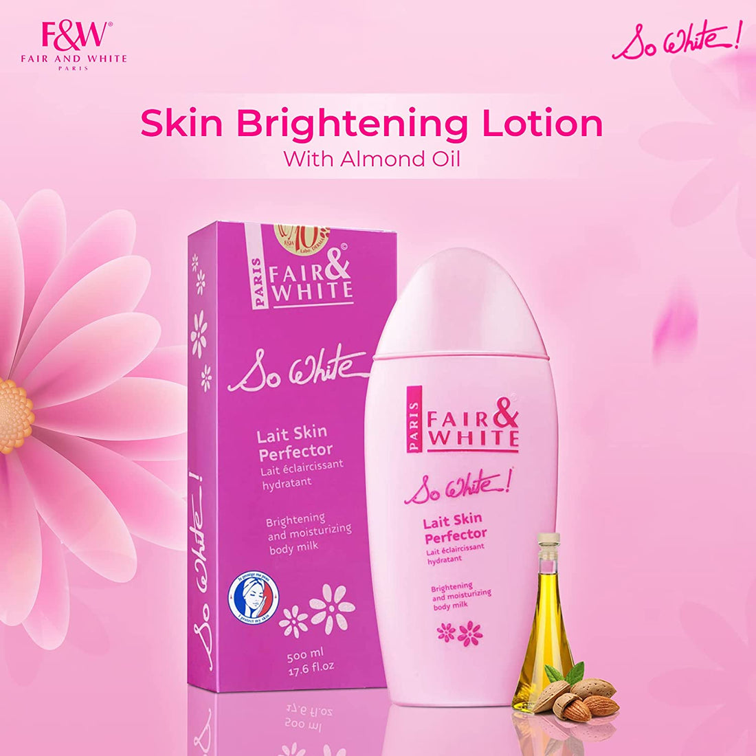 Fair &amp; White So White, Brightening Lotion | 500ml / 17.6 fl oz | fair and white