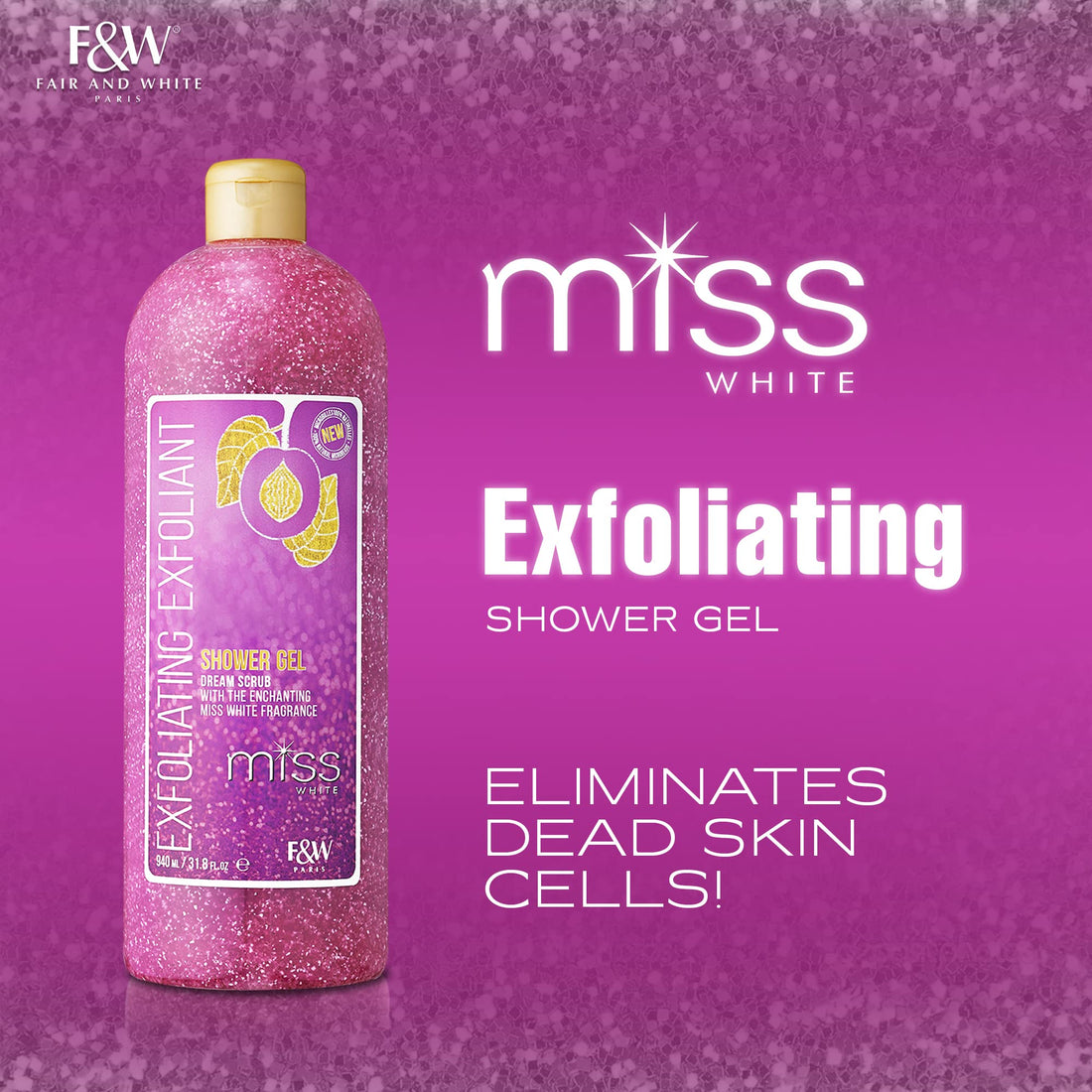 Fair &amp; White So White Exfoliating Body Wash 31.8 oz Fair &amp; White So White