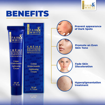 Fair &amp; White Exclusive Whitenizer Cream (Tube) Whitenizer Lightening 1.7oz / 50ml Fair &amp; White Exclusive