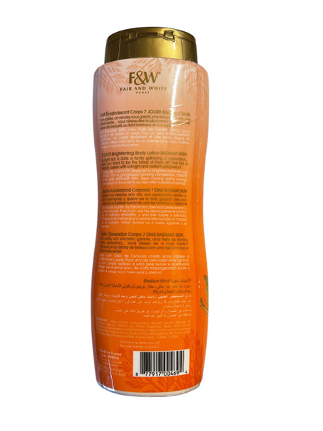 Fair &amp; White Miss White Carrot Brightening Body Lotion 500ml Miss White