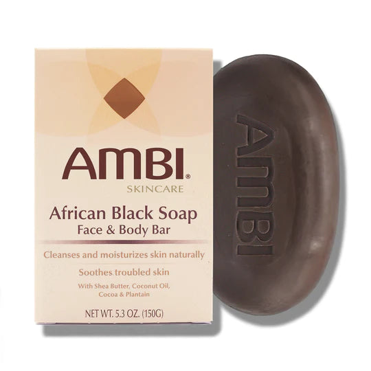 African Black Soap Face &amp; Body Bar AMBI