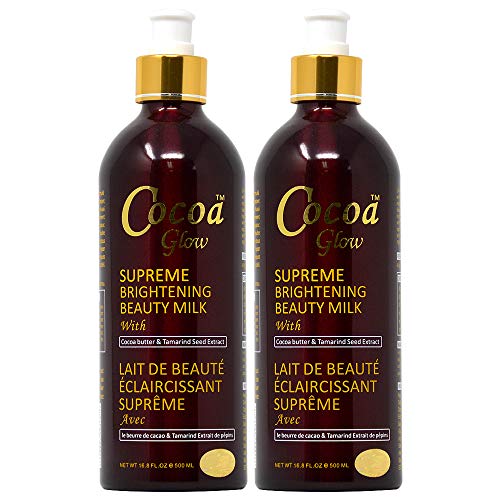 Cocoa Glow Supreme Brightening Beauty Milk 16.8oz (Pack of 2) Cocoa Glow