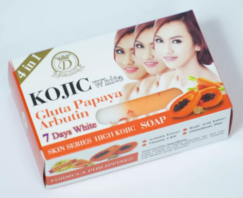 Savon Éclaircissant Nano D-ONE Kojic Extra White à La Papaye - 250g, 100% Naturel