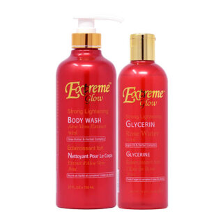 Extreme Glow Bottle Package-2 (Body Wash 27oz + Glycerin 16.8oz) Extreme glow