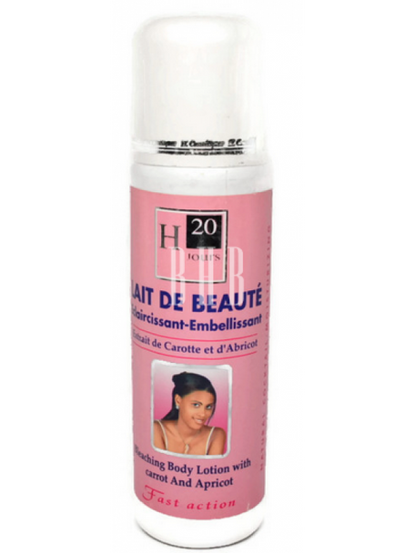H20 Reg. Bleaching Body Lotion W/Carrot &amp; Apricot 16.9 oz / 500 ml H20