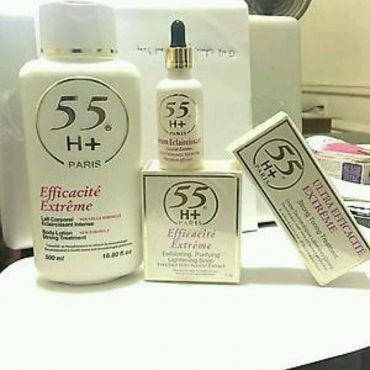 55H+ Paris Efficacite Extreme body Lotion,Cream Tube Serum and Soap 55H+