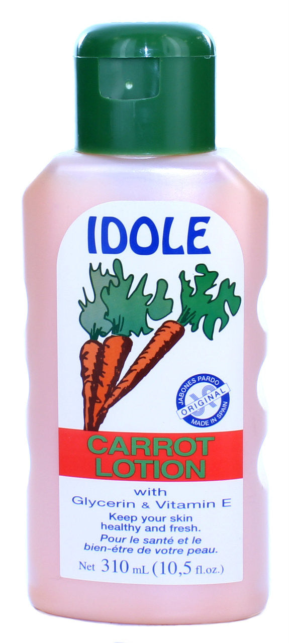 Idole Carrot Lotion With Glycerin &amp; Vitamin E 10.5 oz Idole