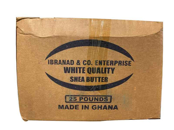 Raw African SHEA BUTTER Ibranad &amp; Co White Quality From Ghana 24.5 lbs shea butter