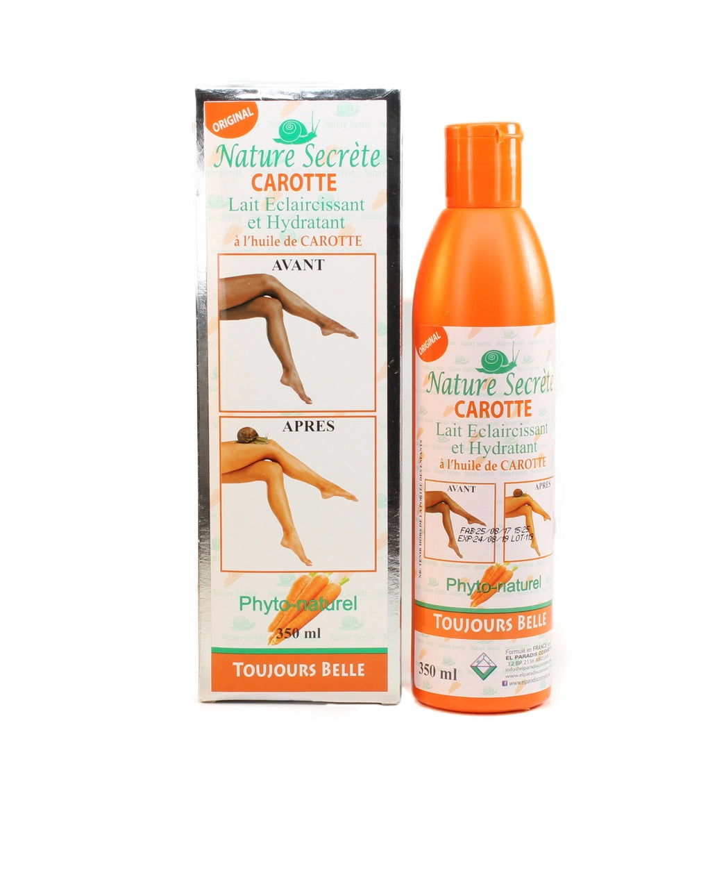 Nature Secréte CAROTTE LIGHTENING BODY LOTION 350ml Nature secret