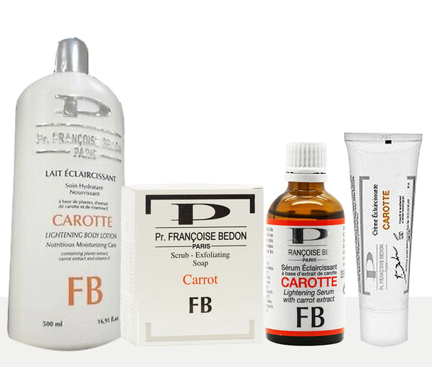 Pr. Francoise Bedon Carrot Lightening Kit Lotion, Serum, Cream&amp; Soap Pr. Francoise Bedon