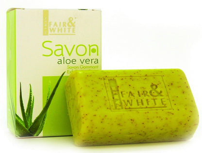 Fair &amp; White Aloe Vera (Savon Gommant) Exfoliating Soap 7 oz / 200 gr FAIR &amp; WHITE ORIGINAL
