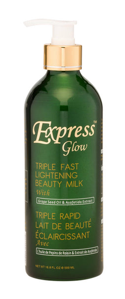 Express Glow Triple Fast Lightening Beauty Milk Lotion 16.8oz (Pack of 2) Express glow