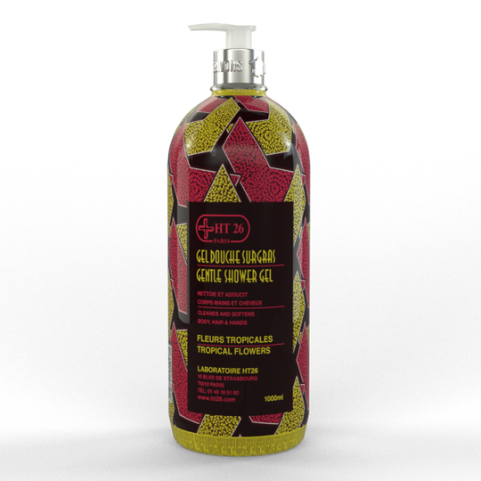 HT26 GENTLE Shower Gel w/ TROPICAL FLOWER 33.8oz / 1000ml HT26