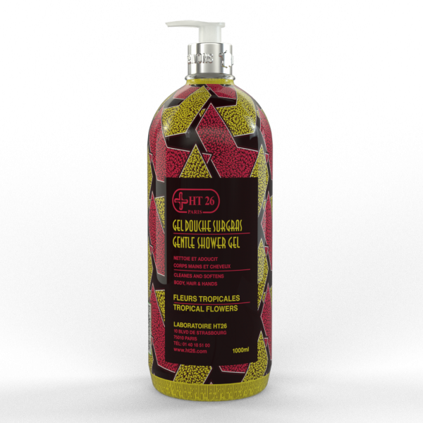 HT26 GENTLE Shower Gel w/ TROPICAL FLOWER 33.8oz / 1000ml HT26