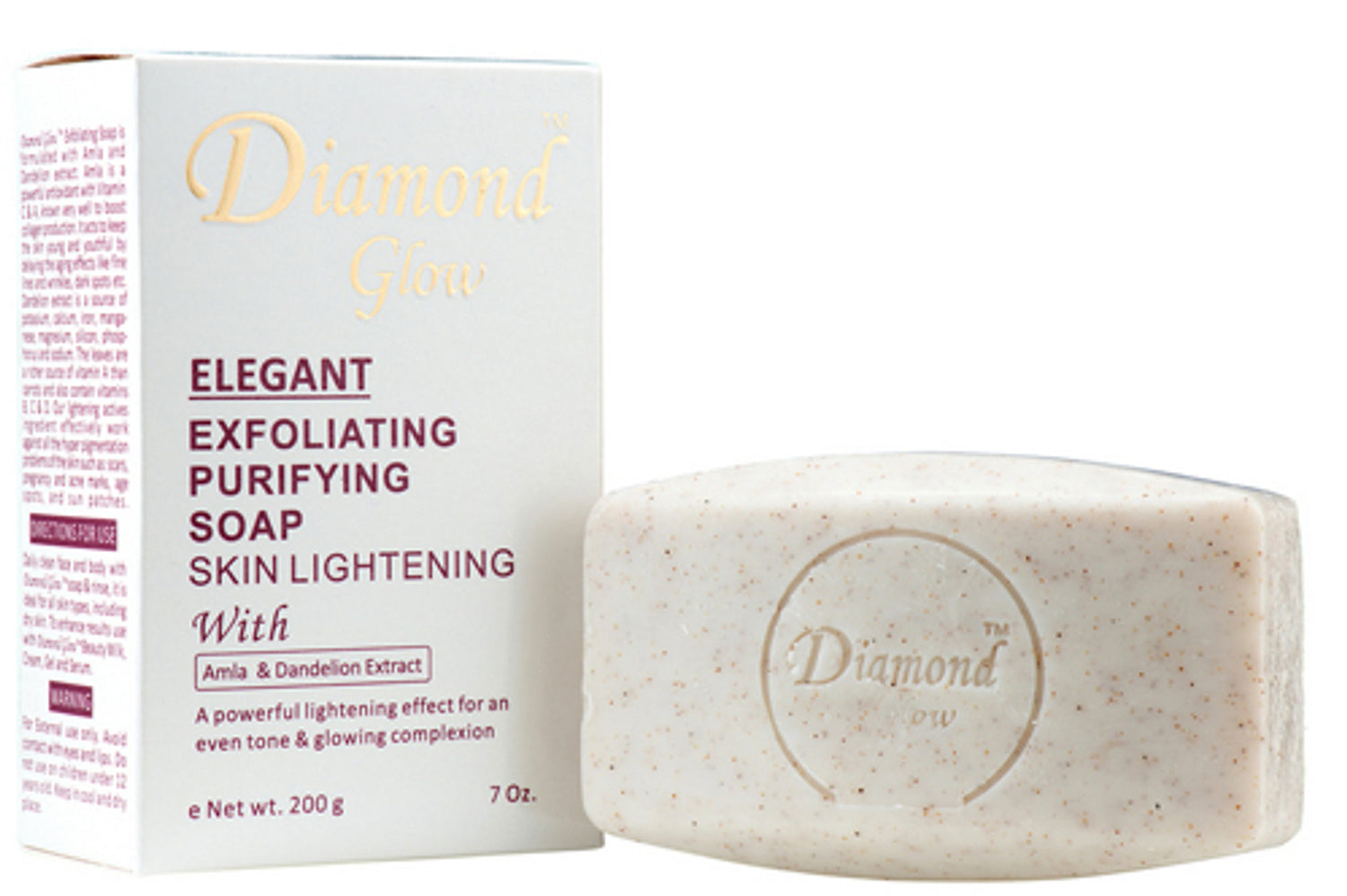 Diamond Glow Elegant Exfoliating Purifying Soap 7 x2 Diamond Glow