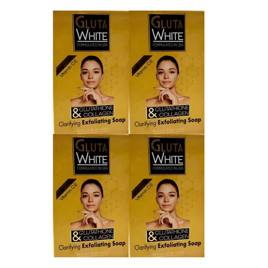 Gluta White Glutathione & Collagen exfoliating soap 180g (4 Pack) Gluta white