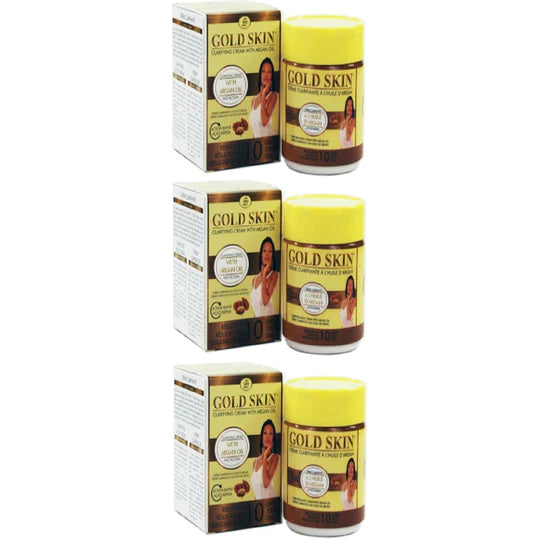 Gold Skin Clarifying Body Cream with Argan Oil 140ml Lot of 3 Gold skin