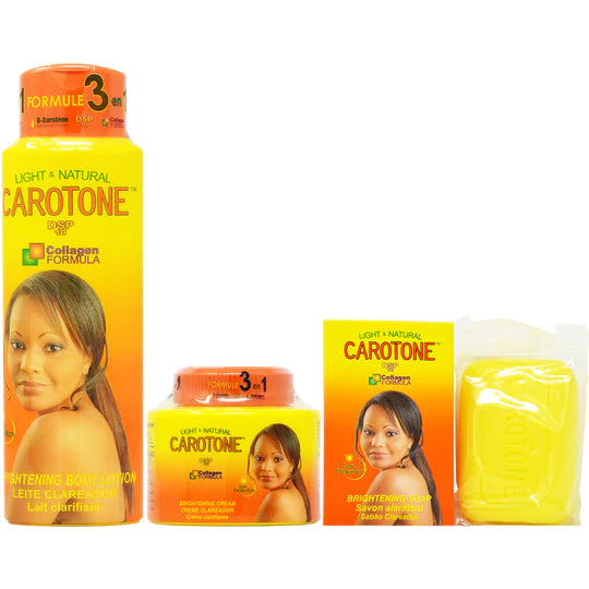 CaroTone Set-3 (Lotion 18.6oz + Cream 11.1oz + Soap 6.7oz) carotone