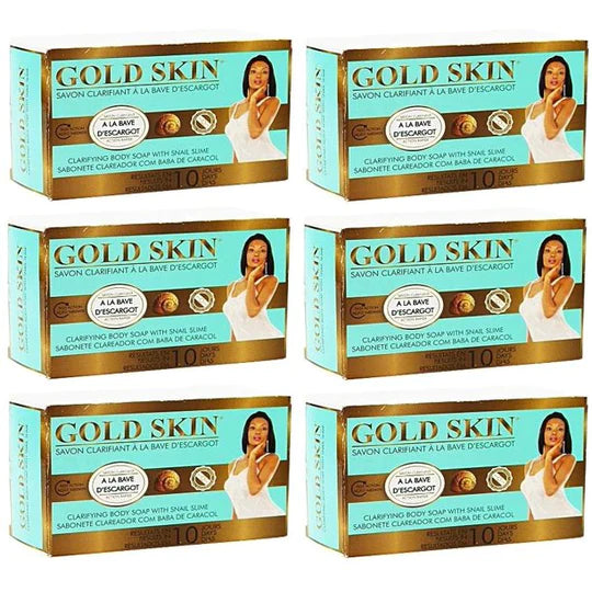 Gold Skin Clarifying Body Soap with Snail Slime set of 6 Gold skin