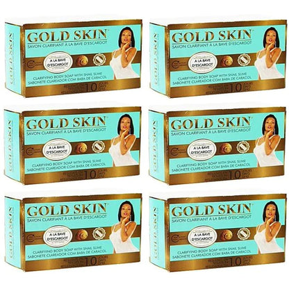 Gold Skin Clarifying Body Soap with Snail Slime set of 6 Gold skin