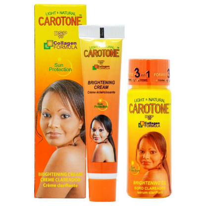 Carotone Brightening Set (Oil 2.2oz + Cream(Tube) 1oz) carotone