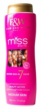 Fair &amp; White Miss White Medium Skin 7 Day (Pink) Body Lotion 500ml/17.6oz Miss White