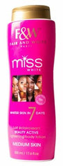 Fair & White Miss White Medium Skin 7 Day (Pink) Body Lotion 500ml/17.6oz Miss White