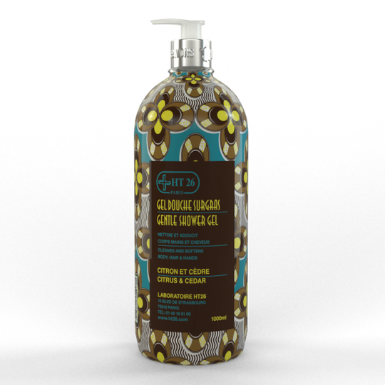 HT26 GENTLE Shower Gel w/ CITRUS & CEDAR 33.8oz / 1000ml HT26